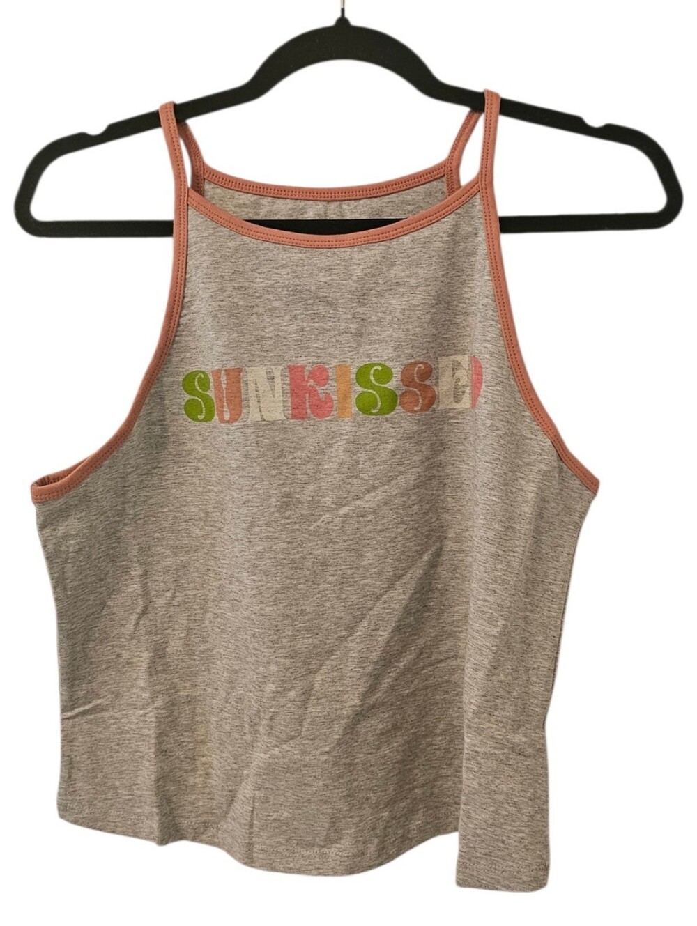 Multi-Coloured Torrid Women's "Sunkissed" Foxy High Neck Crop Tank Top